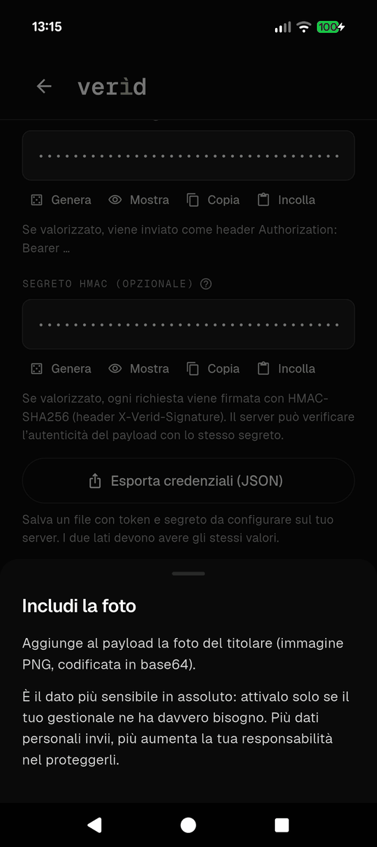 Guide integrate nelle impostazioni